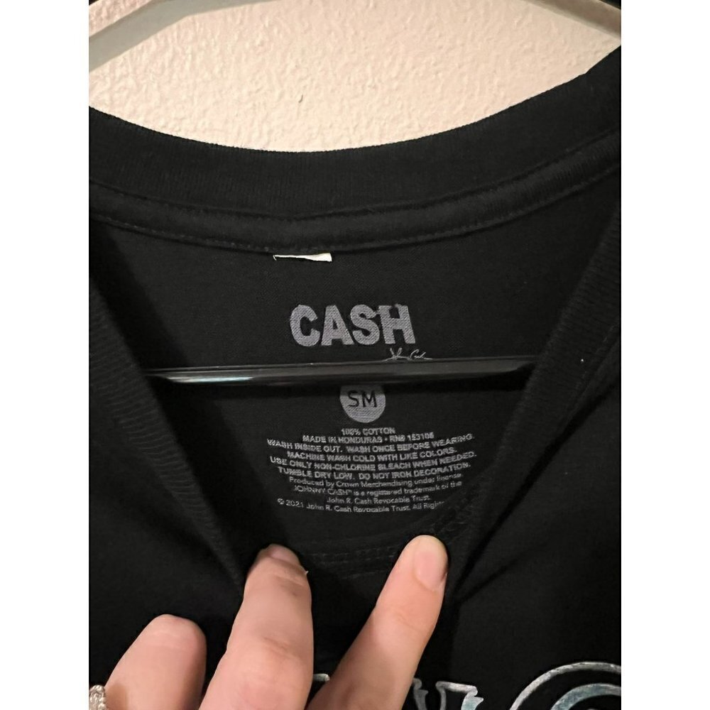 Women's Johnny Cash Black T Shirt Size S - Picture 2 of 2